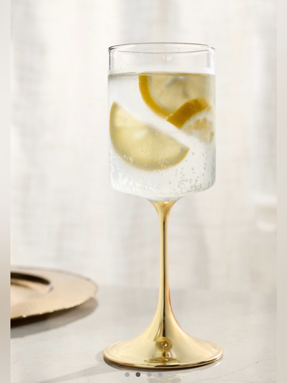 Anthropologie Morgan Metallic Wine Glasses, Set of 2, NIP - Picture 2 of 3